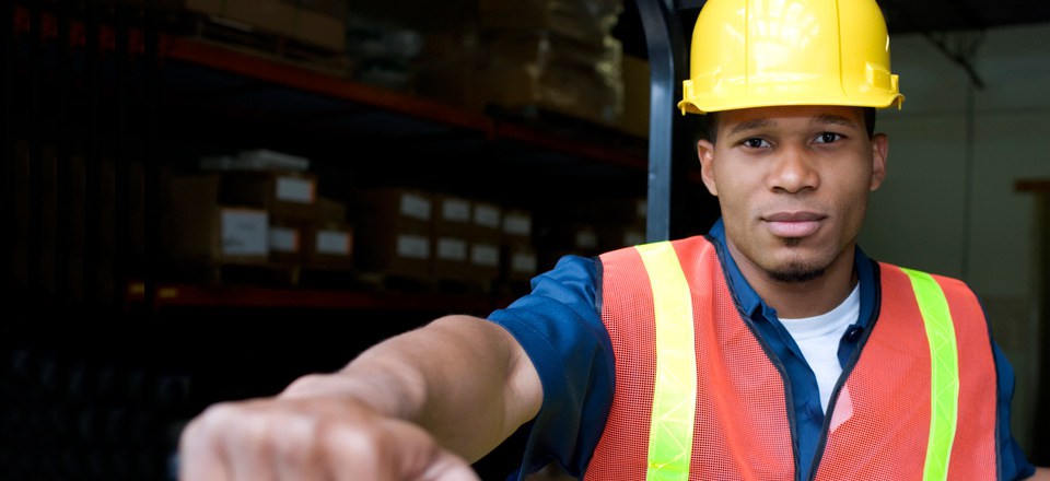 COSS Occupational Safety at University of Delaware man in hardhat