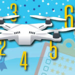 Drone with awards and numbers one through seven