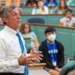 Delaware Gov. John Carney speaking with Governor's School students