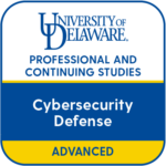 UD PCS Advanced Cybersecurity Defense badge logo