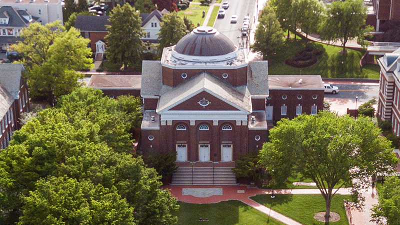 Overhead photo of Mitchell Hall